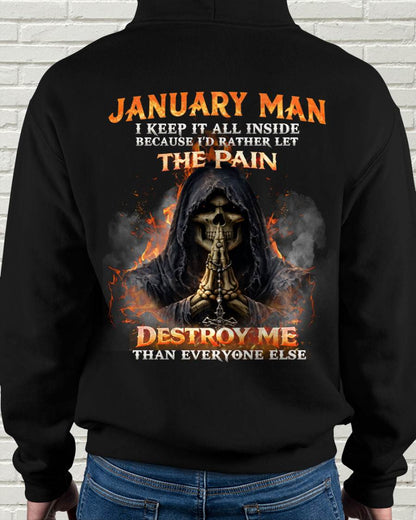 JANUARY MAN SKULL SHIRT – I KEEP IT ALL INSIDE DARK GOTHIC T-SHIRT - FOR MAN - TLEE01 (SKU2604-136-01)