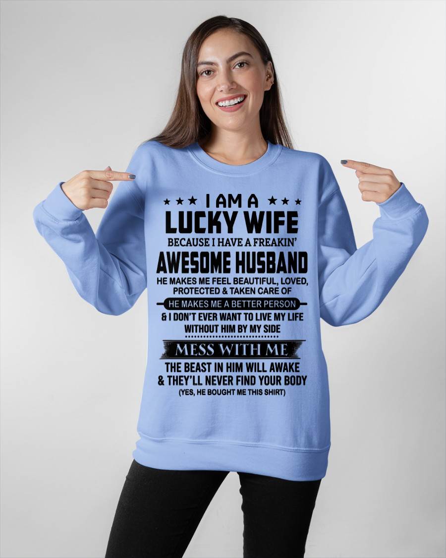 LUCKY WIFE OF AN AWESOME HUSBAND - FROM HUSBAND - TLEE00 (SKU2605-97-00)