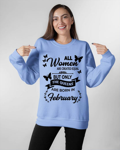 FEBRUARY GIRLS ARE TRUE QUEENS - FOR WOMEN - TLEE02 (SKU2605-58-02)