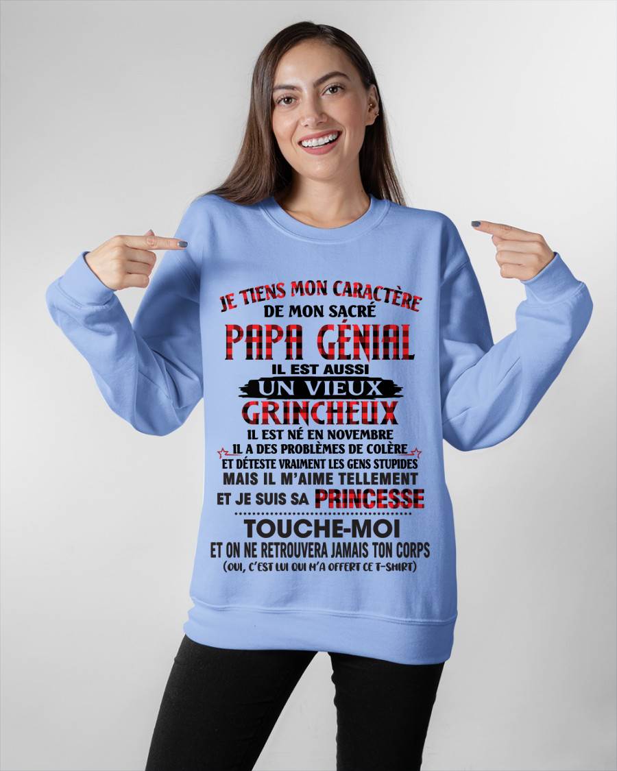 NOVEMBRE / FILLE À PAPA GÂTÉE ET FIÈRE - CADEAU DE PAPA - TLEE11 (SKU2605-355-11)