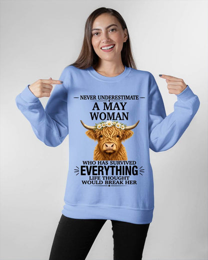 MAY WOMAN HIGHLAND COW SHIRT - FOR WOMEN - TLEE05 (SKU2606-158-05)