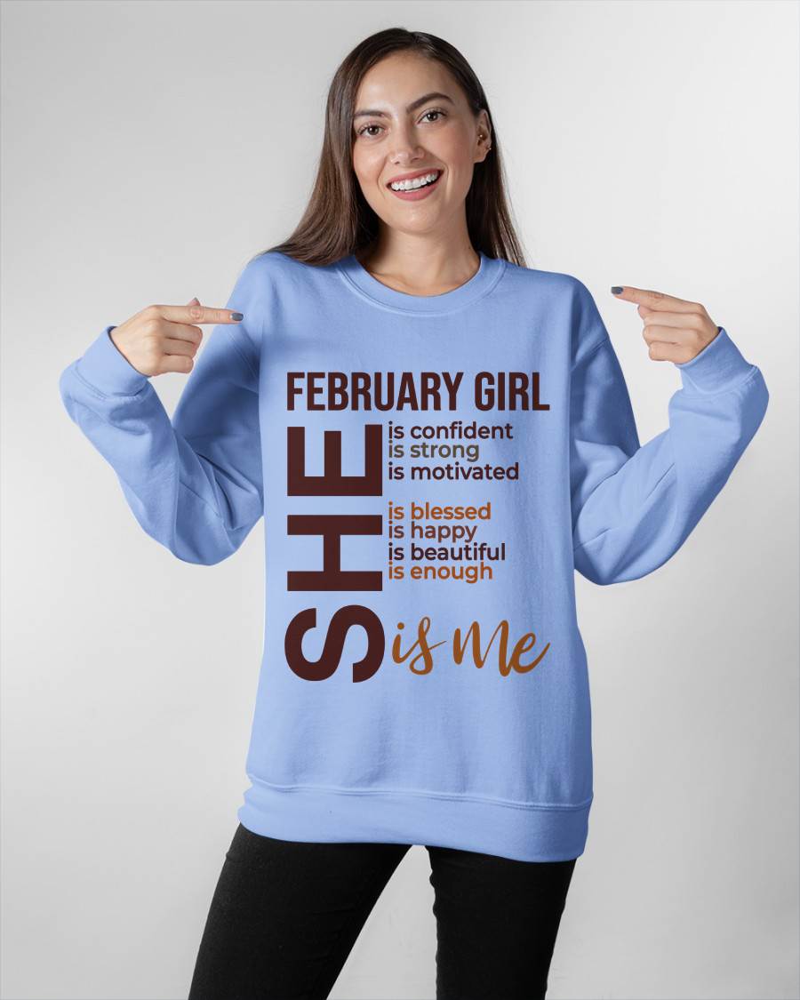 FEBRUARY BORN GIRL – CONFIDENT & STRONG - FOR WOMEN - TLEE02 (SKU2605-04-02)