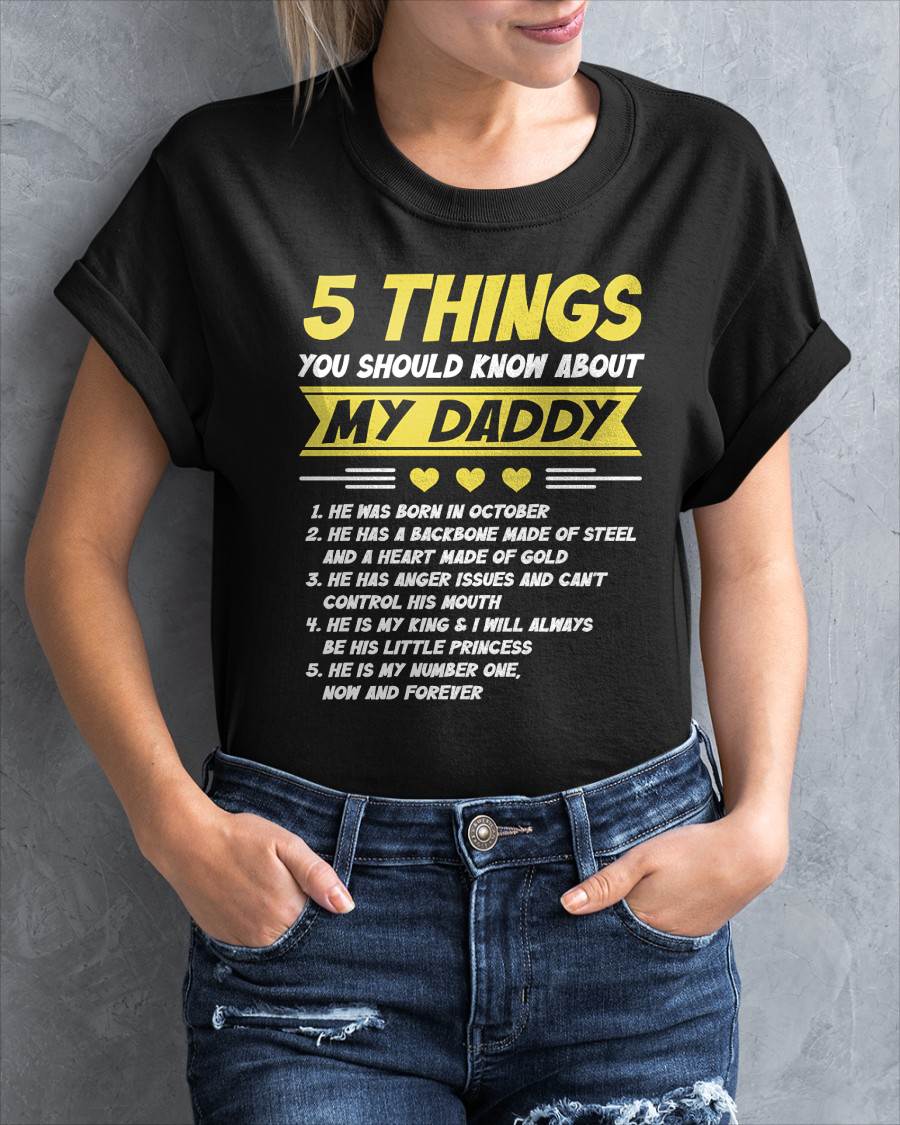OCTOBER - 5 THINGS YOU SHOULD KNOW ABOUT MY DADDY - FROM DAD - TLEE10 (SKU2606-53-10)