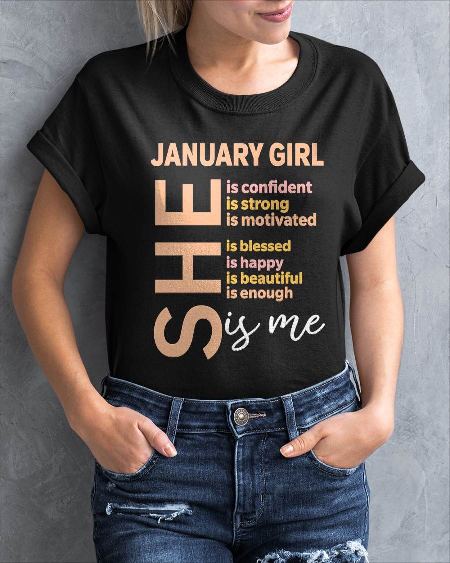 JANUARY GIRL - SELF LOVE TYPOGRAPHY - FOR WOMEN - TLEE01 (SKU2606-255-01)
