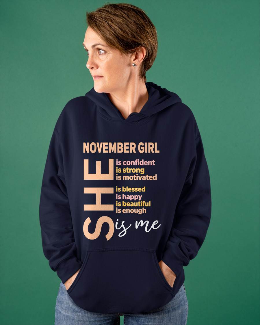 NOVEMBER GIRL - SELF LOVE TYPOGRAPHY - FOR WOMEN - TLEE11 (SKU2606-255-11)