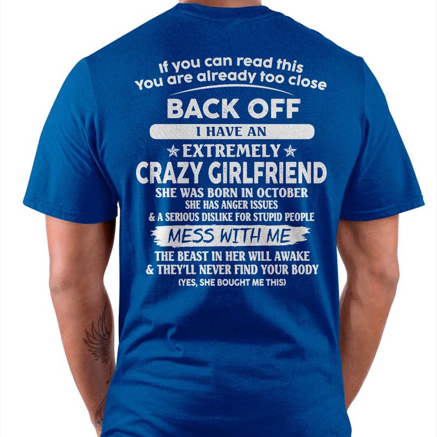 October - If You Can Read This You Are Already Too Close - Gift For Your Boyfriend, Husband From Wife - TLEE10 (SKU07-175-10)