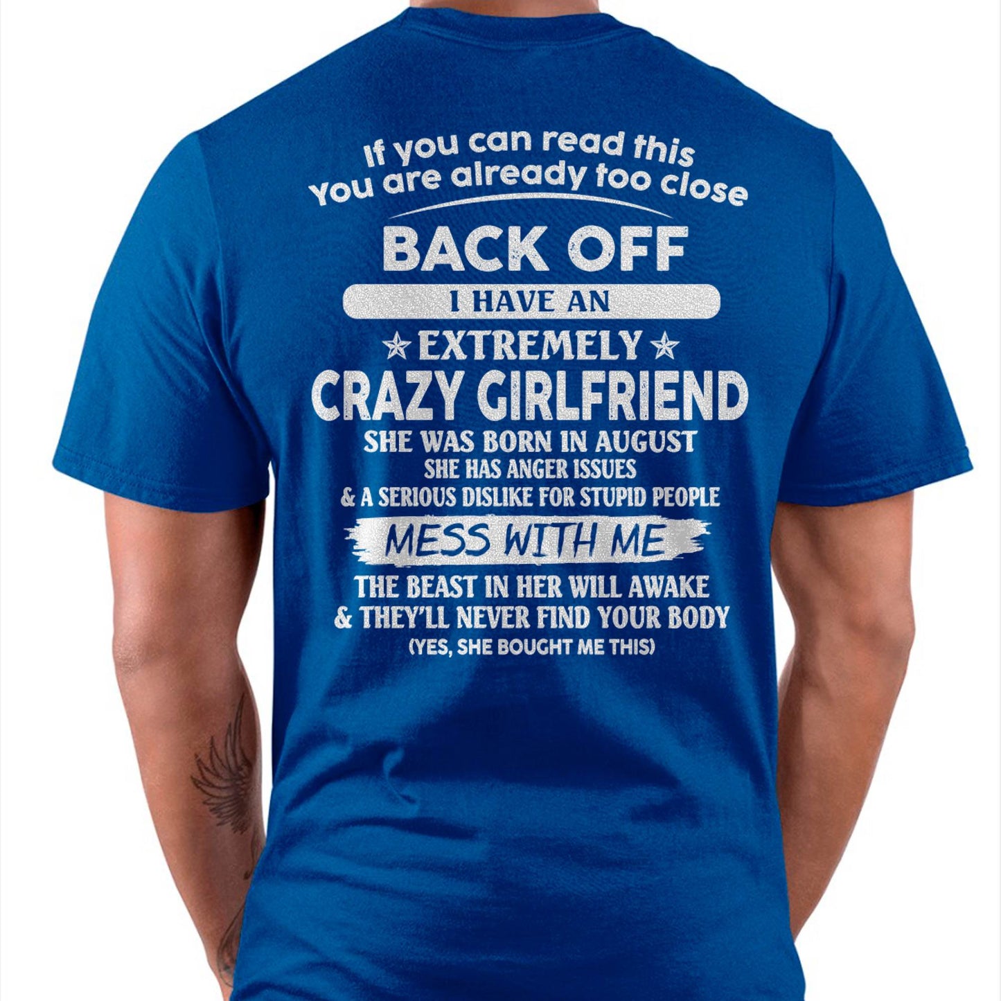 August - If You Can Read This You Are Already Too Close - Gift For Your Boyfriend, Husband From Wife - TLEE08 (SKU07-175-08)