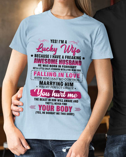 FEBRUARY - YES! I’M A LUCKY WIFE BECAUSE I HAVE A FREAKING AWESOME HUSBAND - FROM HUSBAND - TLEE02 (SKU26T-01-08-02)