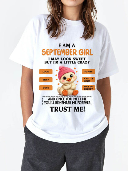 SEPTEMBER GIRL - SWEET, LOUD, AND A LITTLE WILD, FULL OF LIFE AND ENERGY - FOR WOMEN - TLEE09 (SKU2603-200-09)