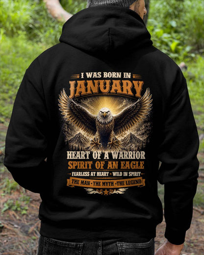 JANUARY BORN WARRIOR EAGLE SHIRT DESIGN - FOR MAN - TLEE01 (SKU2605-225-01)