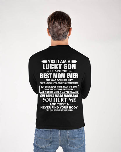 JULY - YES! I AM A LUCKY SON I HAVE THE BEST MOM EVER - FROM MOM - TLEE07 (SKU2603-145-07)