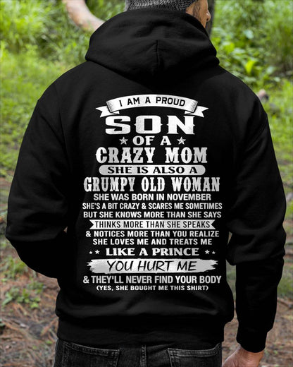 NOVEMBER - PROUD SON OF A CRAZY MOM - FROM MOM - TLEE11 (SKU2606-127-11)