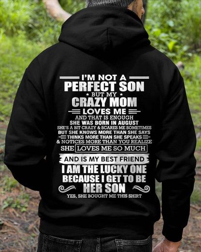 AUGUST MOM - SHE MAY BE CRAZY BUT SHE LOVES ME UNCONDITIONALLY - FROM MOM - TLEE08 (SKU2604-84-08)
