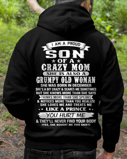 DECEMBER - PROUD SON OF A CRAZY MOM - FROM MOM - TLEE12 (SKU2606-127-12)