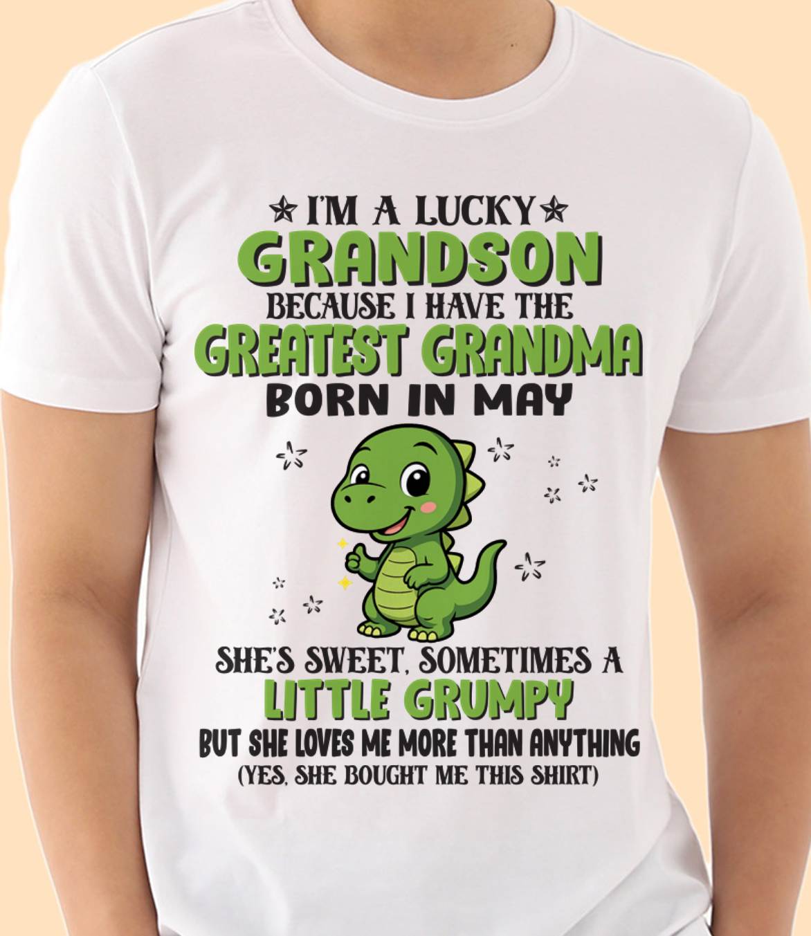 MAY - I'M A LUCKY GRANDSON BECAUSE I HAVE THE GREATEST GRANDMA - FROM GRANDMA - TLEE05 (SKU09-86-05)