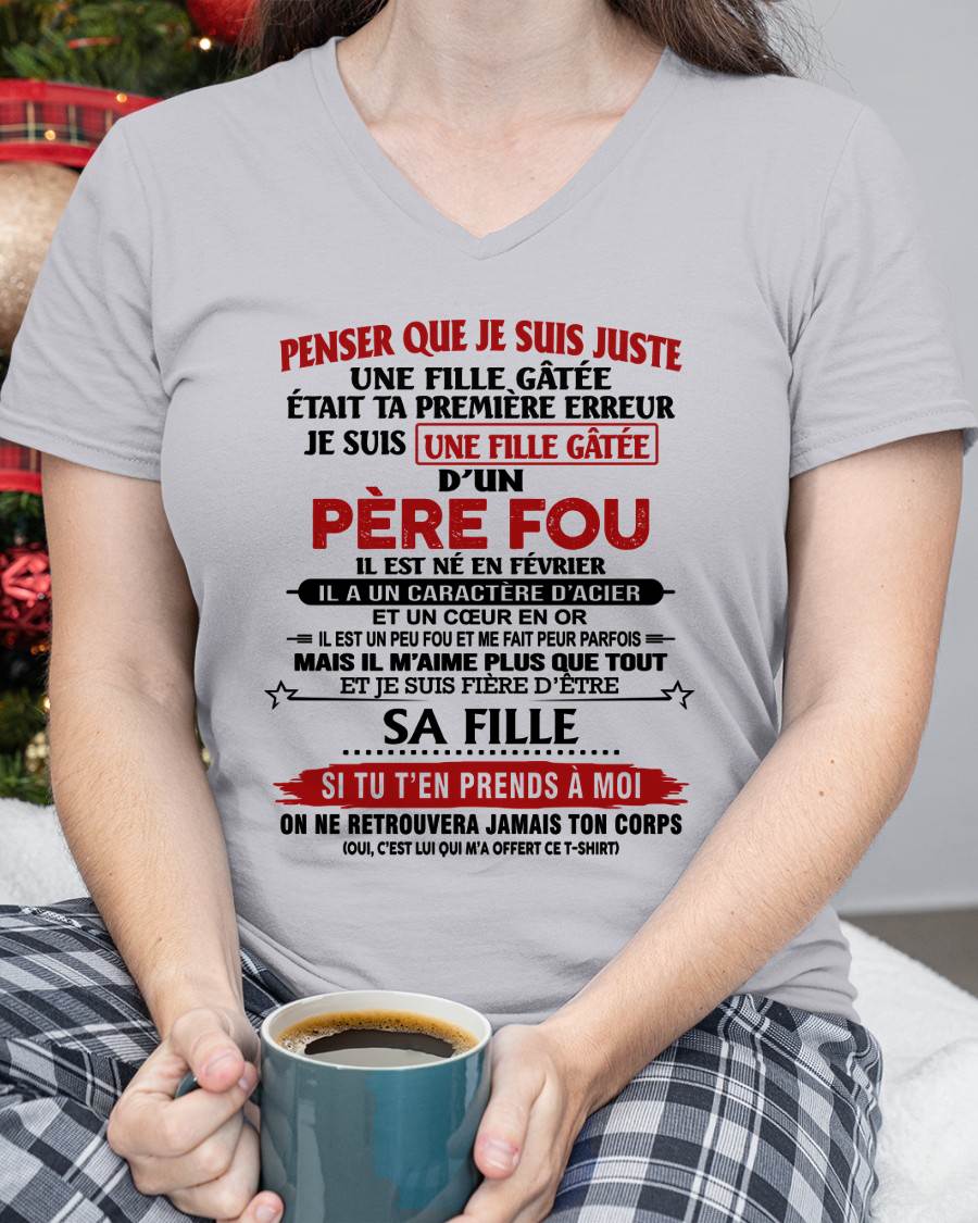 FÉVRIER / PAPA FOU, FILLE GÂTÉE - CADEAU DE PAPA - TLEE02 (SKU2605-354-02)