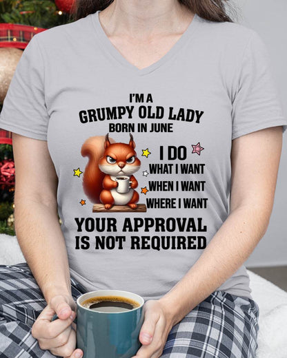 JUNE BORN WOMEN DON’T NEED APPROVAL TEE - FOR WOMEN - TLEE06 (SKU2605-211-06)
