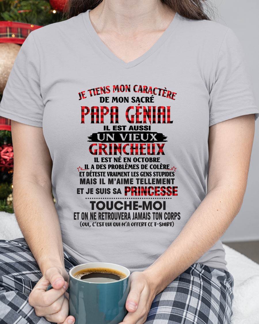 OCTOBRE / FILLE À PAPA GÂTÉE ET FIÈRE - CADEAU DE PAPA - TLEE10 (SKU2605-355-10)