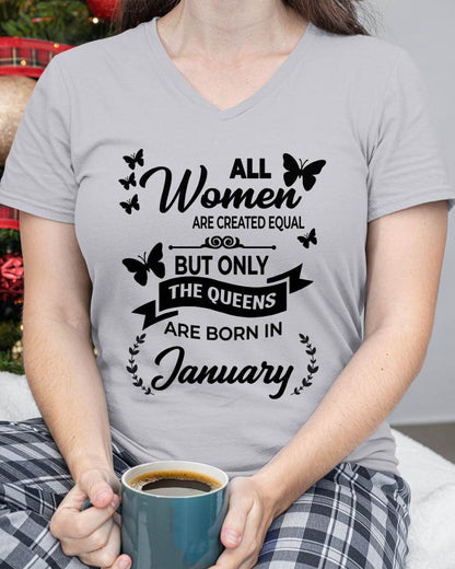 JANUARY GIRLS ARE TRUE QUEENS - FOR WOMEN - TLEE01 (SKU2605-58-01)