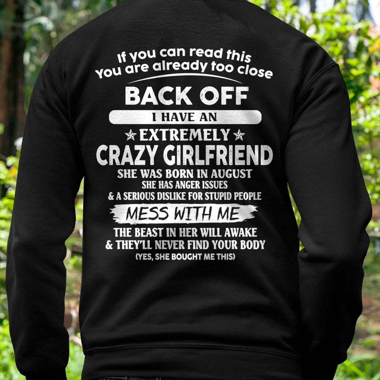August - If You Can Read This You Are Already Too Close - Gift For Your Boyfriend, Husband From Wife - TLEE08 (SKU07-175-08)
