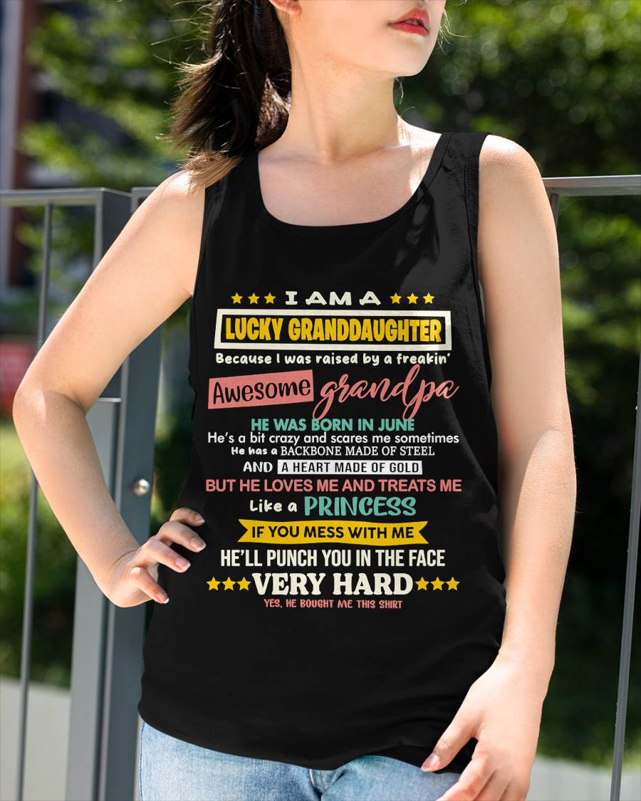 JUNE GRANDPA – BLESSED GRANDDAUGHTER RAISED BY AN AMAZING GRANDPA - FROM GRANDPA - TLEE06 (SKU2603-273-06)