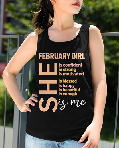 FEBRUARY GIRL - SELF LOVE TYPOGRAPHY - FOR WOMEN - TLEE02 (SKU2606-255-02)