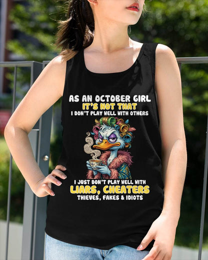 AS AN OCTOBER GIRL, I PLAY NICE BUT SELECTIVELY - FOR WOMEN - TLEE10 (SKU2604-29-10)