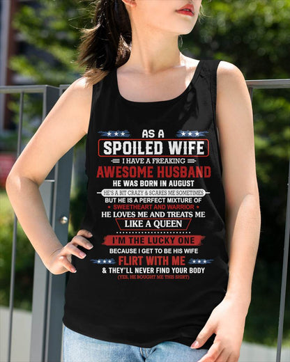 AUGUST - AS A SPOILED WIFE  I HAVE A FREAKING AWESOME HUSBAND - FROM HUSBAND - TLEE08 (SKU12-290-08)