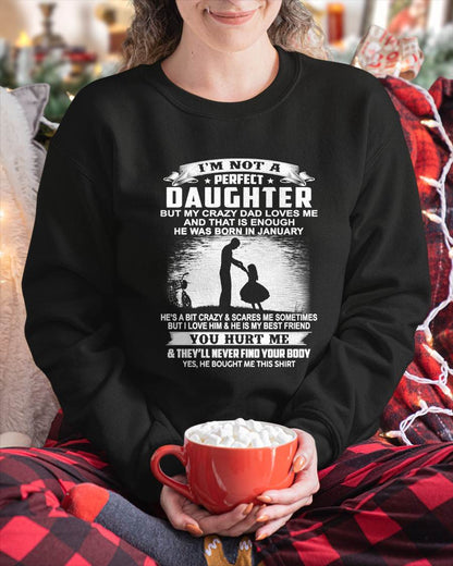 DAD BORN IN JANUARY AND DAUGHTER BEST FRIENDS - FROM DAD - TLEE01 (SKU2605-166-01)