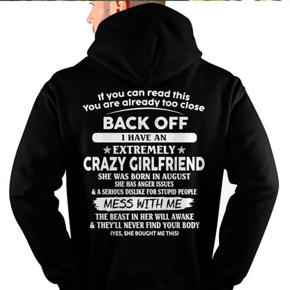 August - If You Can Read This You Are Already Too Close - Gift For Your Boyfriend, Husband From Wife - TLEE08 (SKU07-175-08)