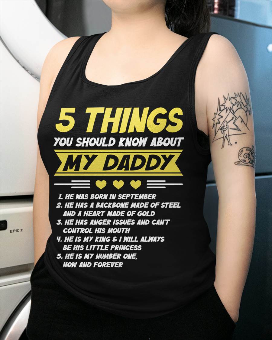 SEPTEMBER - 5 THINGS YOU SHOULD KNOW ABOUT MY DADDY - FROM DAD - TLEE09 (SKU2606-53-09)