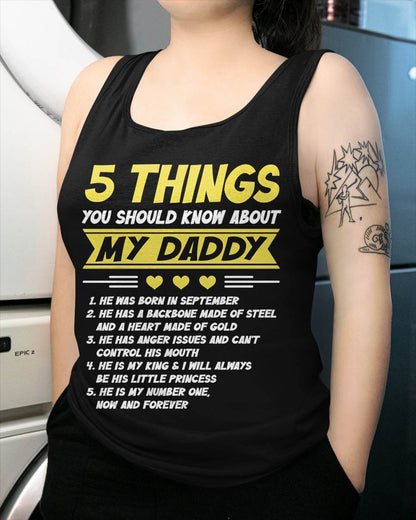 SEPTEMBER - 5 THINGS YOU SHOULD KNOW ABOUT MY DADDY - FROM DAD - TLEE09 (SKU2606-53-09)
