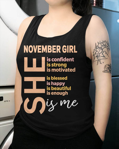 NOVEMBER GIRL - SELF LOVE TYPOGRAPHY - FOR WOMEN - TLEE11 (SKU2606-255-11)