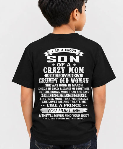 MARCH - PROUD SON OF A CRAZY MOM - FROM MOM - TLEE03 (SKU2606-127-03)