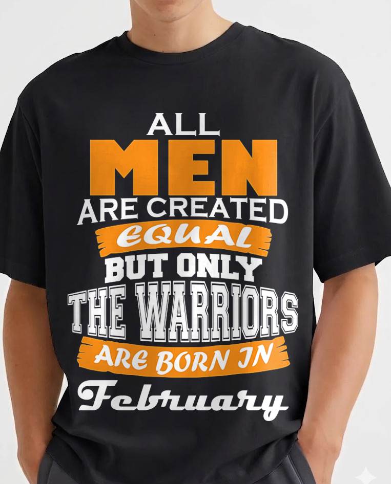 FEBRUARY WARRIORS ARE NOT CREATED, THEY ARE BORN - FOR MAN - TLEE02 (SKU2605-59-02)