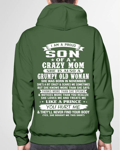 NOVEMBER - PROUD SON OF A CRAZY MOM - FROM MOM - TLEE11 (SKU2606-127-11)