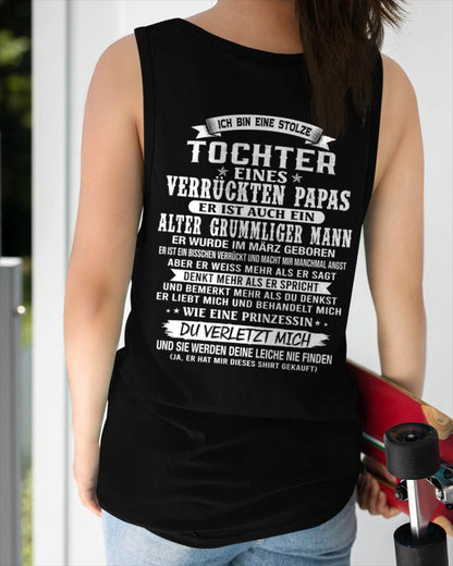 MÄRZ / TOCHTER EINES VERRÜCKTEN PAPAS SHIRT - GESCHENK VOM PAPA  - TLEE03 (SKU2606-230-03)