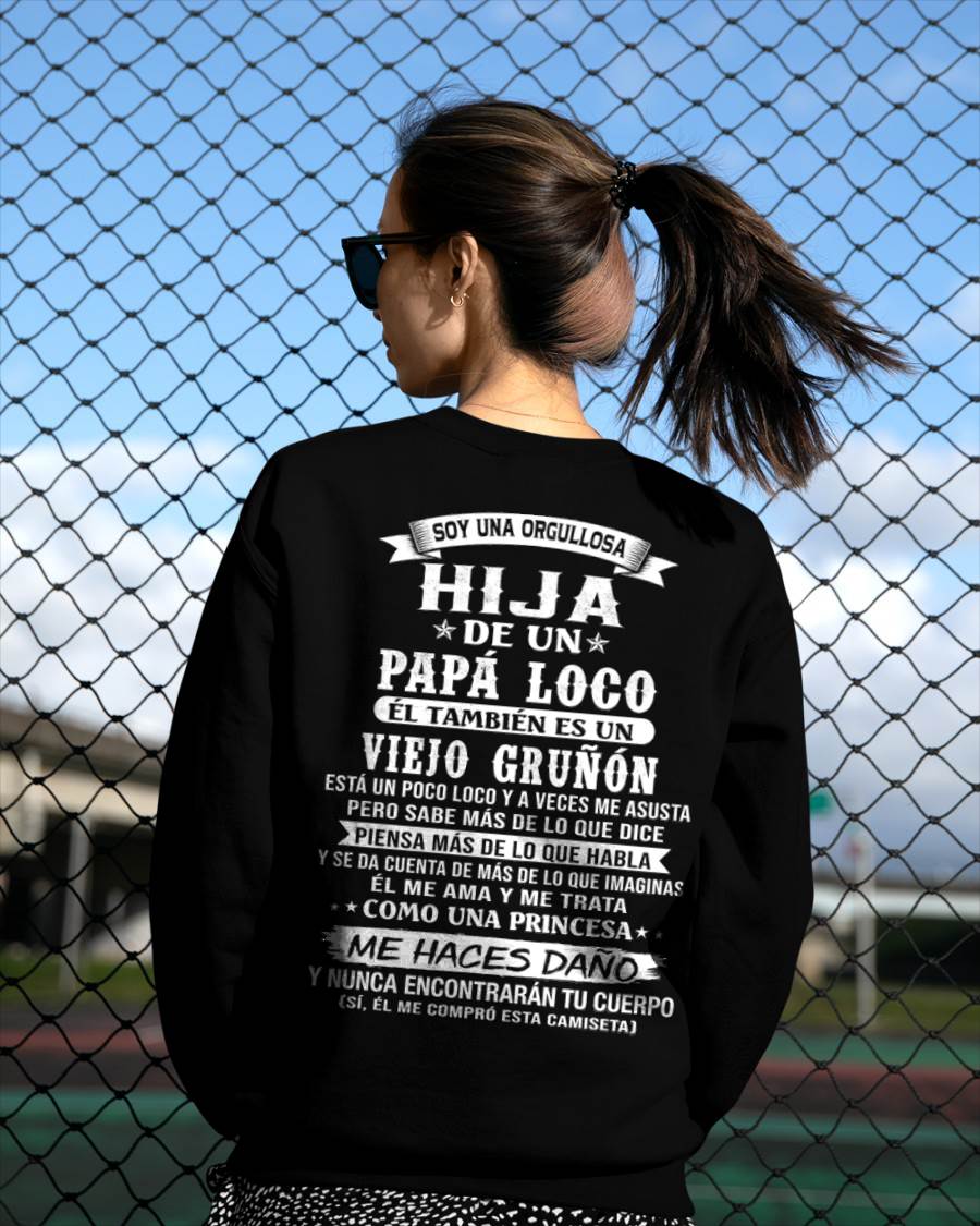 HIJA DE UN PAPÁ LOCO SHIRT - REGALO DE PAPÁ  - TLEE00 (SKU2606-229-00)