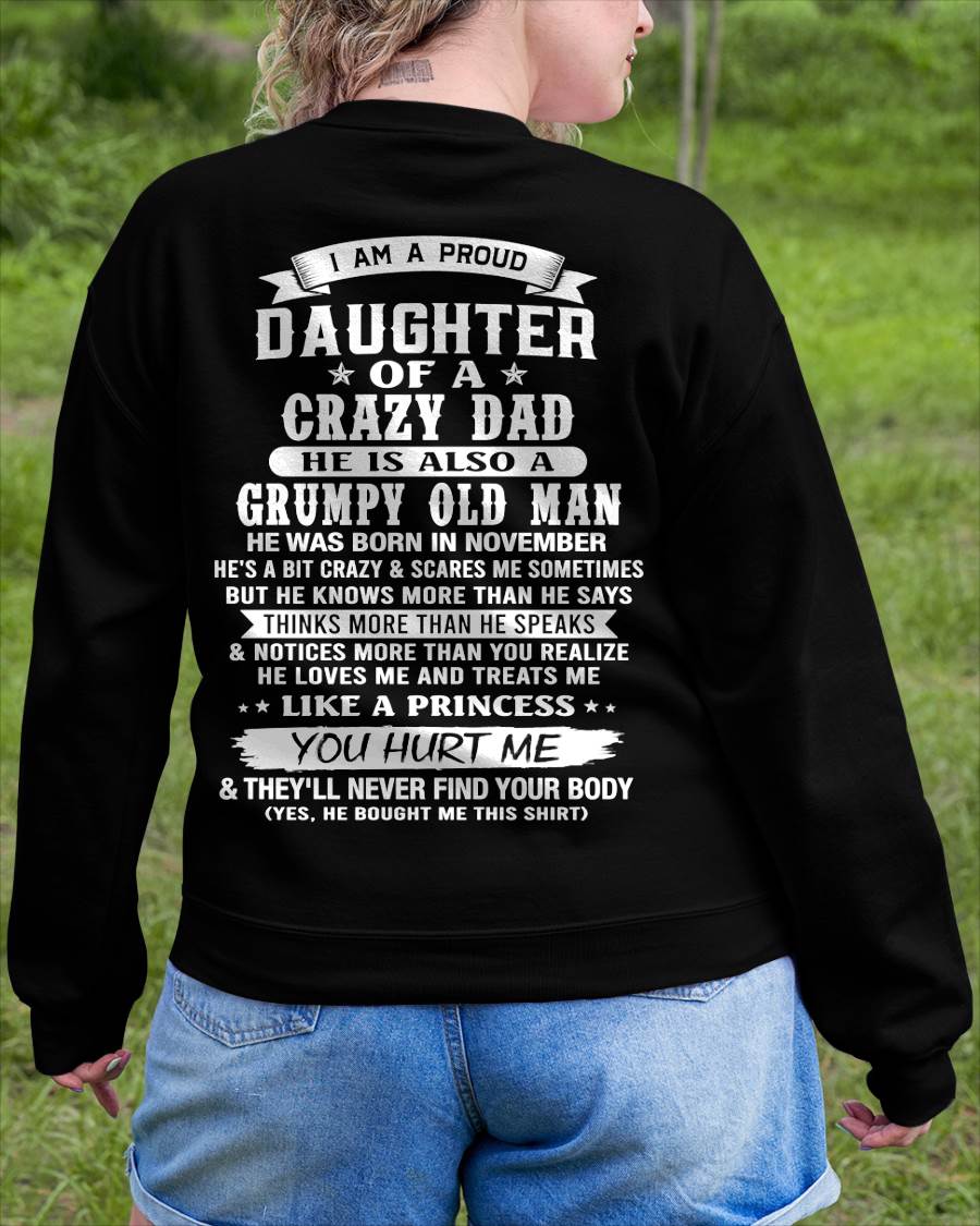 NOVEMBER - PROUD DAUGHTER OF A CRAZY DAD - FROM DAD - TLEE11 (SKU2606-70-11)