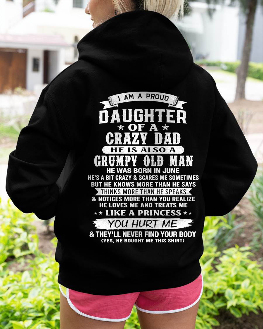 JUNE - PROUD DAUGHTER OF A CRAZY DAD - FROM DAD - TLEE06 (SKU2606-70-06)