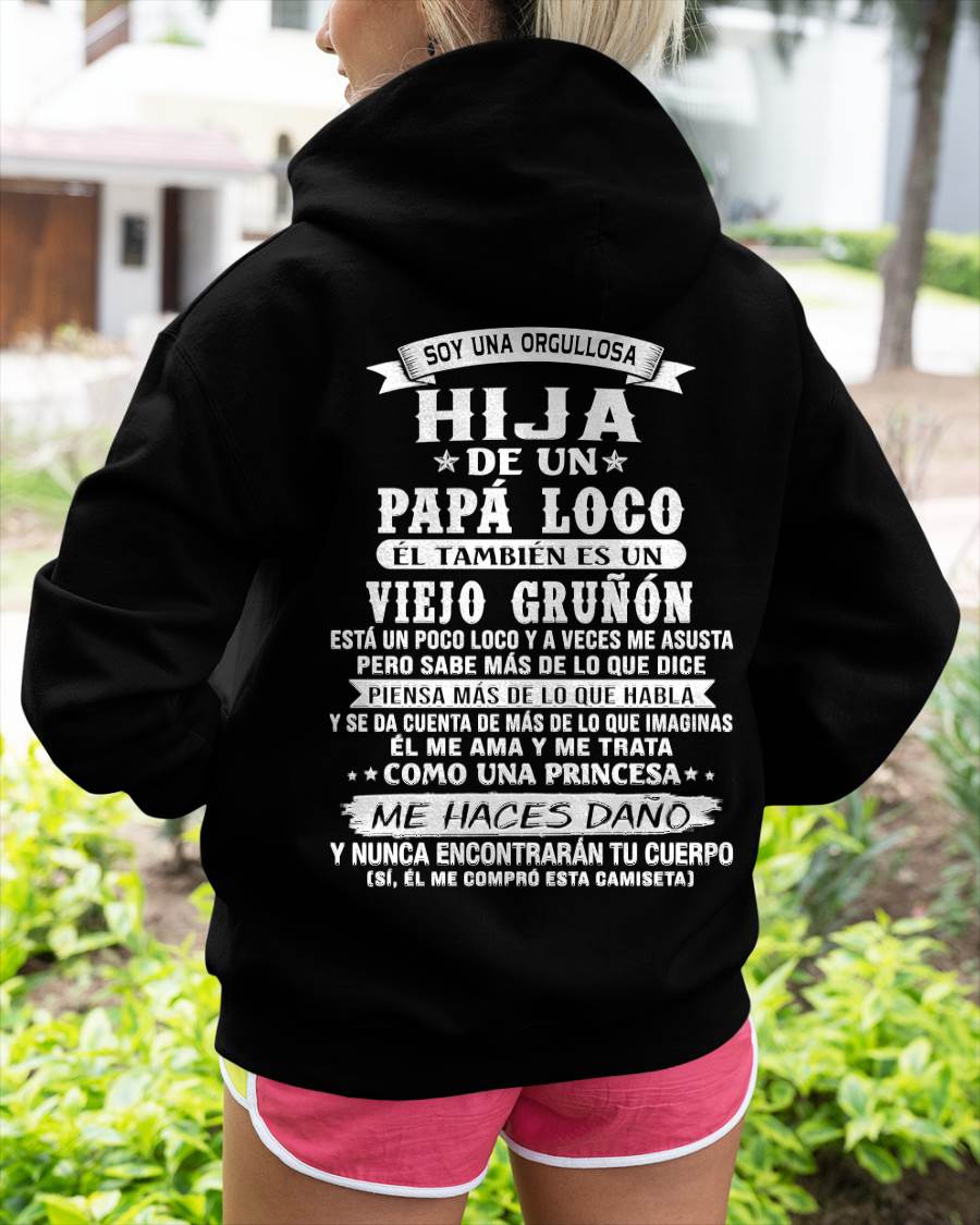 HIJA DE UN PAPÁ LOCO SHIRT - REGALO DE PAPÁ  - TLEE00 (SKU2606-229-00)