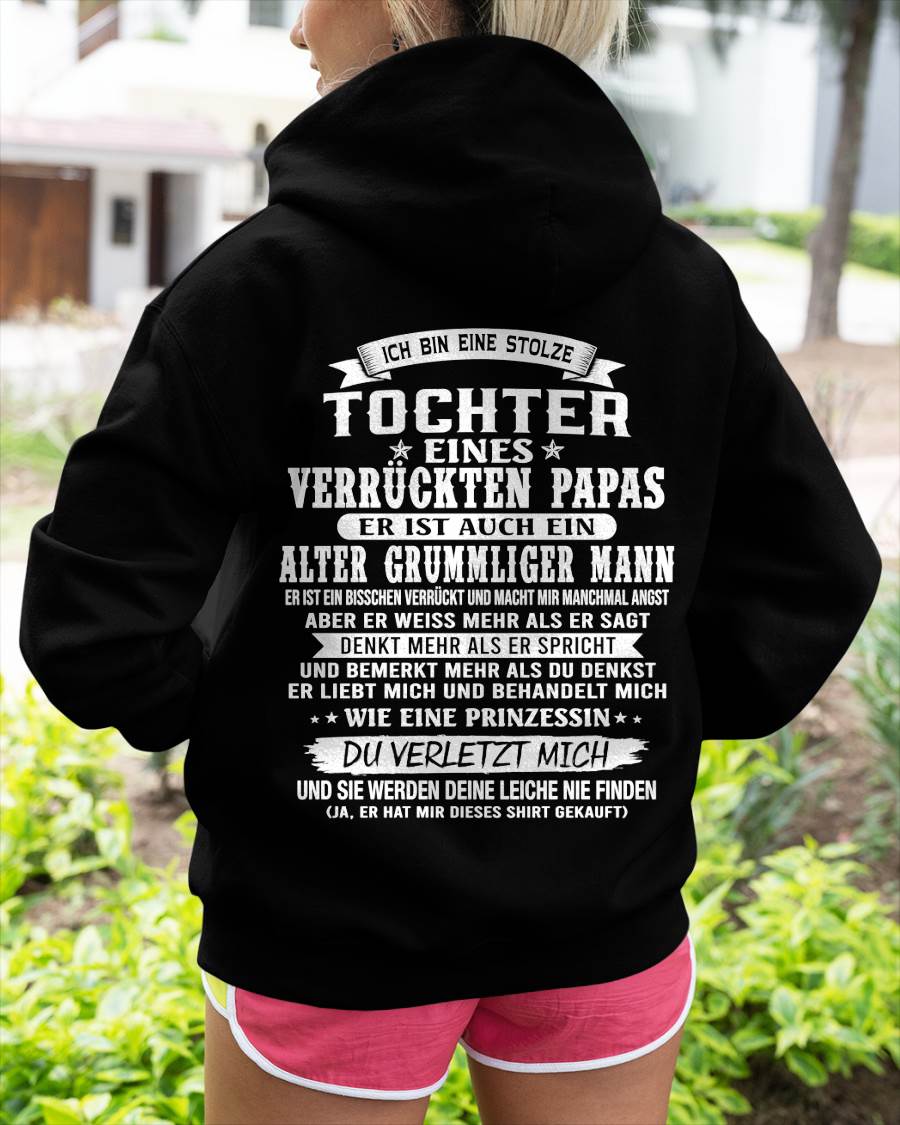 TOCHTER EINES VERRÜCKTEN PAPAS SHIRT - GESCHENK VOM PAPA  - TLEE00 (SKU2606-230-00)