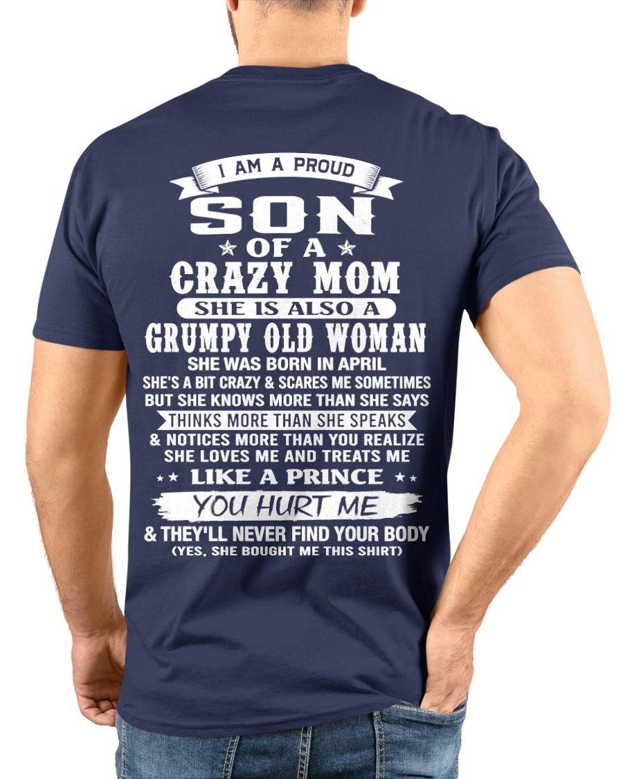APRIL - PROUD SON OF A CRAZY MOM - FROM MOM - TLEE04 (SKU2606-127-04)