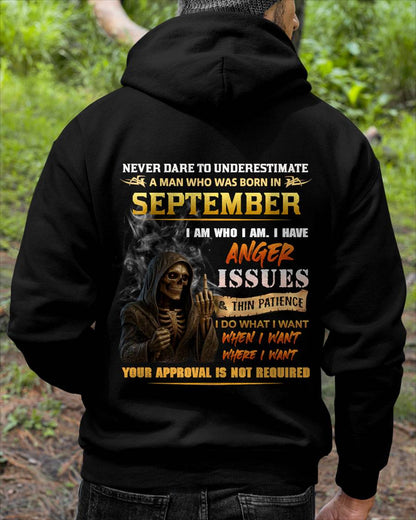 SEPTEMBER - NEVER UNDERESTIMATE A MAN WHO KNOWS WHO HE IS - FOR MAN - TLEE09 (SKU26T-01156-09)