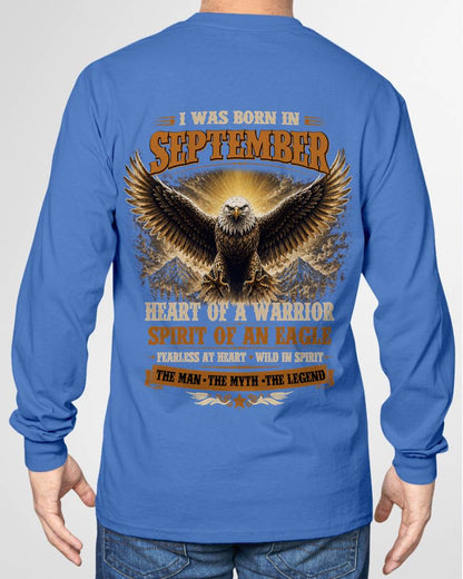 SEPTEMBER BORN WARRIOR EAGLE SHIRT DESIGN - FOR MAN - TLEE09 (SKU2605-225-09)