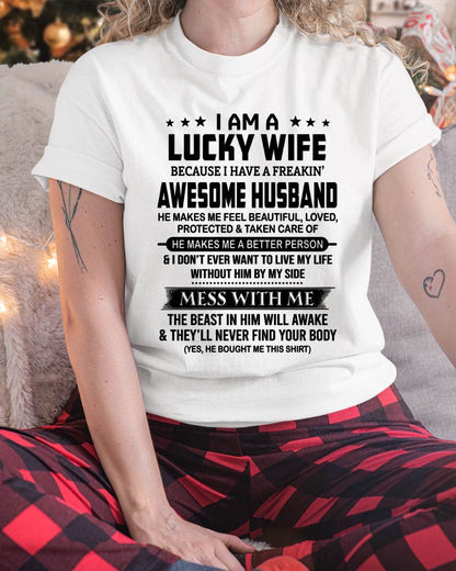 LUCKY WIFE OF AN AWESOME HUSBAND - FROM HUSBAND - TLEE00 (SKU2605-97-00)