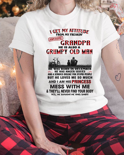 DECEMBER GRANDPA - GRUMPY • AWESOME • PROTECTIVE - FROM GRANDPA - TLEE12 (SKU2605-176-12)