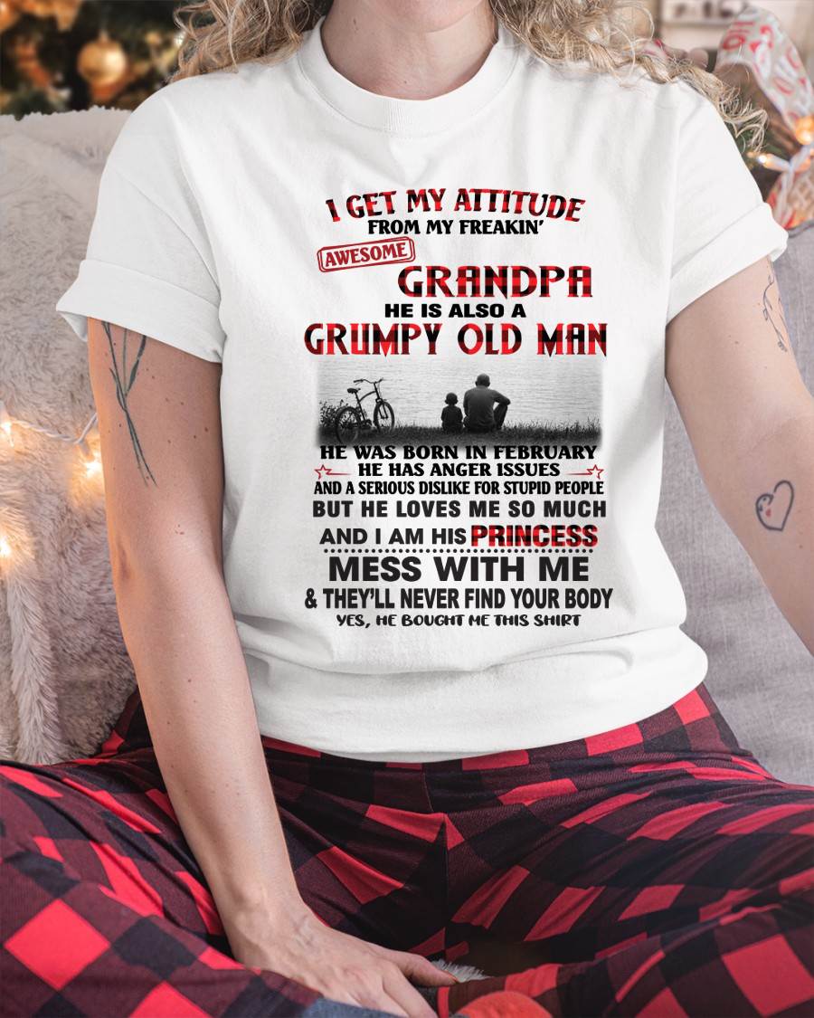 FEBRUARY GRANDPA - GRUMPY • AWESOME • PROTECTIVE - FROM GRANDPA - TLEE02 (SKU2605-176-02)