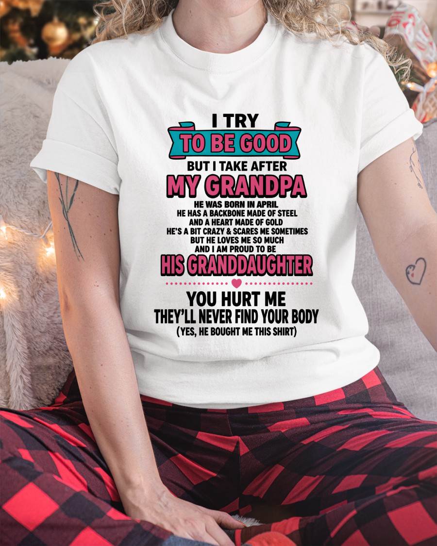 APRIL - I TRY TO BE GOOD BUT I TAKE AFTER MY GRANDPA - FROM GRANDPA - TLEE04 (SKU2606-212-04)