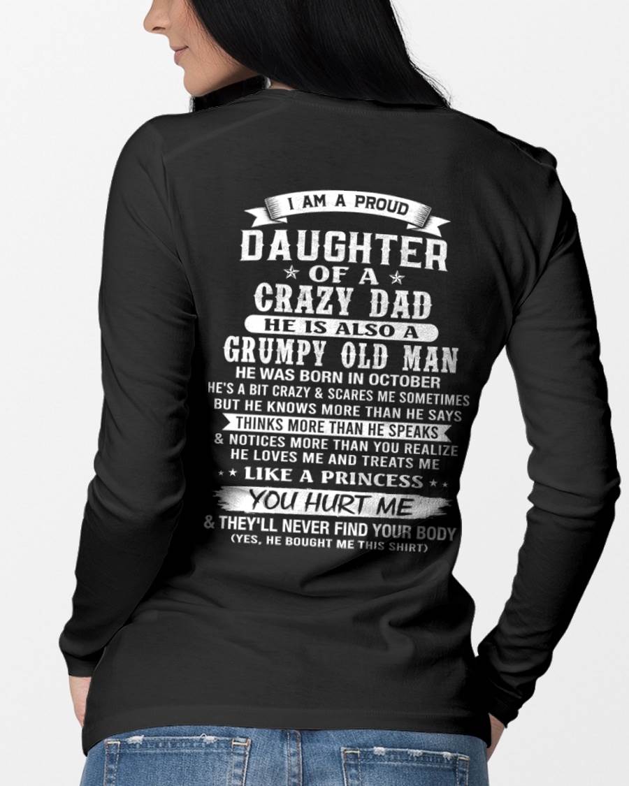OCTOBER - PROUD DAUGHTER OF A CRAZY DAD - FROM DAD - TLEE10 (SKU2606-70-10)